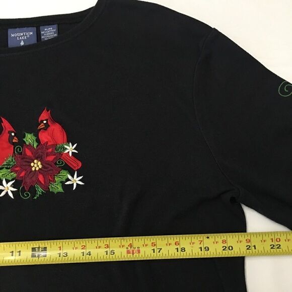 Mountain Lake Christmas Long Sleeve Shirt Top - Picture 9 of 12